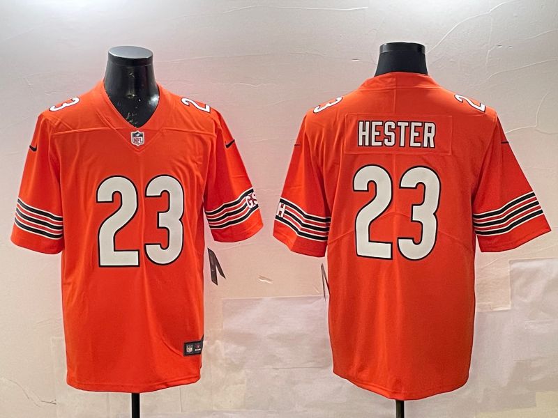 Men Chicago Bears #23 Hester Orange Second generation 2025 Nike Limited NFL Jersey style 4